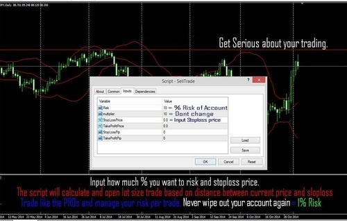 Product picture Forex Mt4 Pro Percent Risk Management Scripts